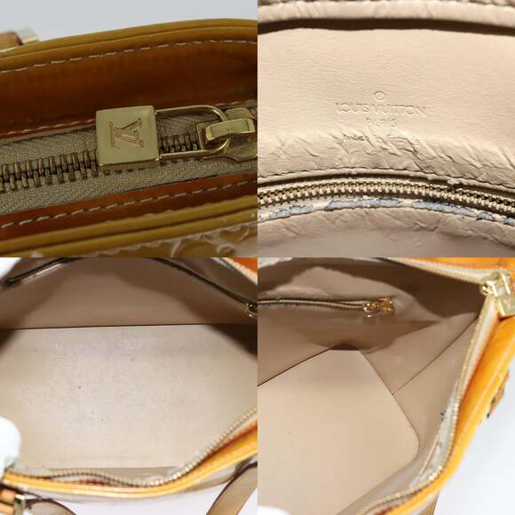 LOUIS VUITTON Monogram Vernis Houston Hand Bag Beige M91004 - Picture 11 of 13